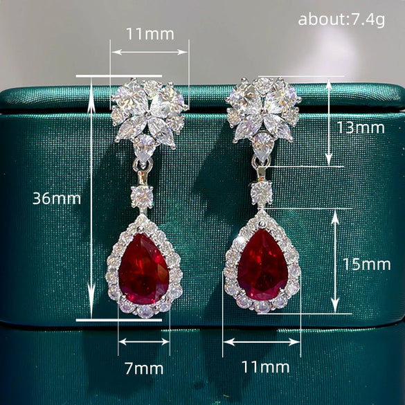 Wholesale Women's Copper Drop Shape Flower Leaf Earrings