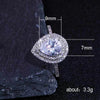 Wholesale Women's Copper Drop Shaped Zircon Ring Fashion Jewelry