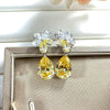 Wholesale Women's Copper Dropshaped Flower Earrings In Fashion Ol Style