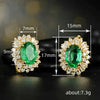 Wholesale Women's Copper Ear Buckle Light Luxury Style With Flower And Geometric Pattern Ear Accessories