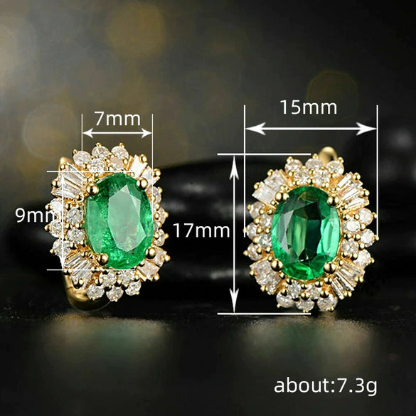 Wholesale Women's Copper Ear Buckle Light Luxury Style With Flower And Geometric Pattern Ear Accessories