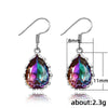 Wholesale Women's Copper Ear Jewelry Retro Style Inlaid Crystal Drop Shape