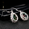 Wholesale Women's Copper Ear Jewelry Retro Style Inlaid Crystal Drop Shape