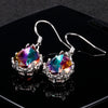 Wholesale Women's Copper Ear Jewelry Retro Style Inlaid Crystal Drop Shape