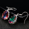 Wholesale Women's Copper Ear Jewelry Retro Style Inlaid Crystal Drop Shape