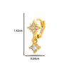 Wholesale Women's Copper Earring With Flower Pattern And Microinlaid Zircon