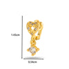 Wholesale Women's Copper Earring With Flower Pattern And Microinlaid Zircon