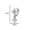 Wholesale Women's Copper Earring With Flower Pattern And Microinlaid Zircon