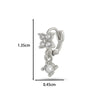 Wholesale Women's Copper Earring With Flower Pattern And Microinlaid Zircon