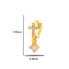 Wholesale Women's Copper Earring With Flower Pattern And Microinlaid Zircon