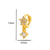 Wholesale Women's Copper Earring With Flower Pattern And Microinlaid Zircon