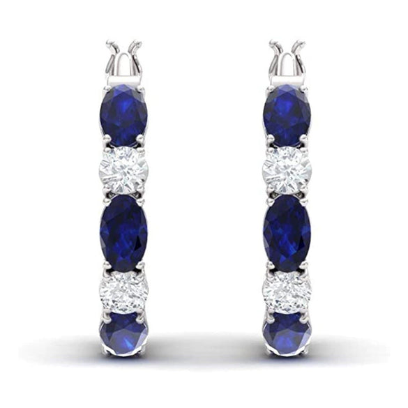 Wholesale Women's Copper Earrings Geometric Style Inlaid Zircon Accessories