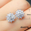 Wholesale Women's Copper Earrings Inlaid With Zircon And Flower Design
