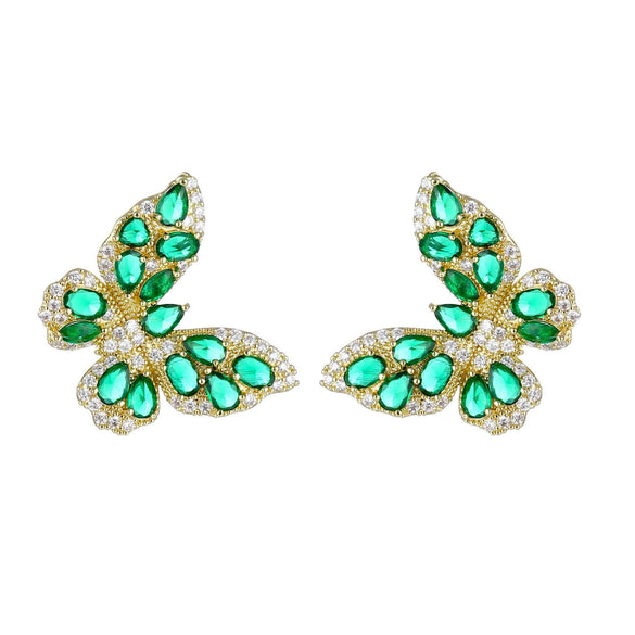 Wholesale Women's Copper Earrings With Bow Pattern And Zircon Treatment In Simple And Animal Style