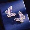 Wholesale Women's Copper Earrings With Bow Pattern And Zircon Treatment In Simple And Animal Style