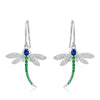 Wholesale Women's Copper Earrings With Dragonfly Animal Zodiac Drop Shape And Geometric Patterns In Pastoral Style