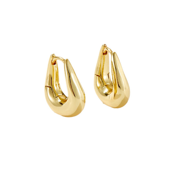 Wholesale Women's Copper Earrings With Geometric Design And Platinum Or 18K Gold Electroplating