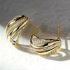 Wholesale Women's Copper Earrings With Geometric Design And Zirconia