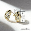 Wholesale Women's Copper Earrings With Geometric Design And Zirconia