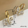 Wholesale Women's Copper Earrings With Inlaid Zirconia Sweet Animal Geometric Design