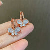 Wholesale Women's Copper Earrings With Inlaid Zirconia Sweet Animal Geometric Design