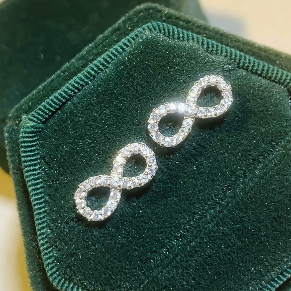 Wholesale Women's Copper Earrings With Lovely Style Featuring Letters Numbers Text And Small Bow Infinite Symbol Design