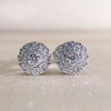 Wholesale Women's Copper Earrings With Round Diamond And Geometric Zircon Set