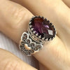 Wholesale Women's Copper Electroplated Geometric Heart Ring In Baroque Medieval Style