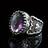 Wholesale Women's Copper Electroplated Geometric Heart Ring In Baroque Medieval Style