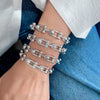 Wholesale Women's Copper Electroplated Geometric Hollow U Letter Bracelet