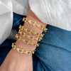 Wholesale Women's Copper Electroplated Geometric Hollow U Letter Bracelet