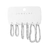 Wholesale Women's Copper Electroplated Heartshaped Diamondstudded Hollowout Earrings