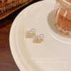 Wholesale Women's Copper Electroplated Maple Leaf Zircon Earrings Light Luxury Exquisite Highend Elegant Fashion Allmatch