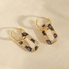 Wholesale Women's Copper Electroplated Minimalist Leopard Snake Geometric Pattern Earrings