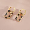 Wholesale Women's Copper Electroplated Minimalist Leopard Snake Geometric Pattern Earrings