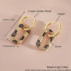 Wholesale Women's Copper Electroplated Minimalist Leopard Snake Geometric Pattern Earrings