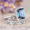 Wholesale Women's Copper Elegant Geometric Rectangular Ring And Bracelet Inlaid Zircon