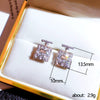 Wholesale Women's Copper Elegant Geometric Zircon Earrings