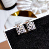 Wholesale Women's Copper Elegant Geometric Zircon Earrings