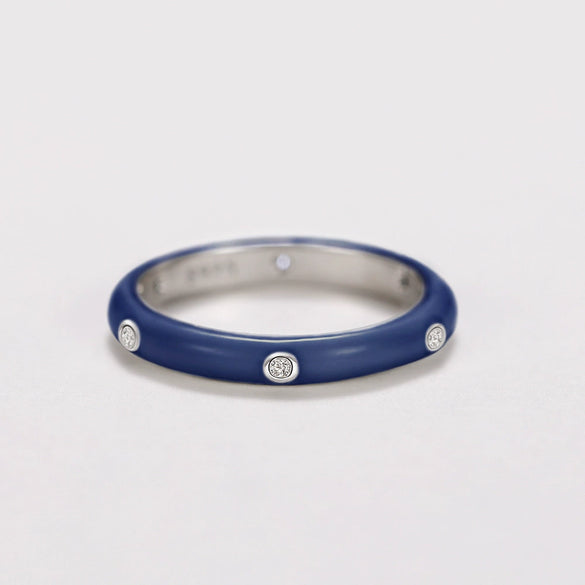 Wholesale Women's Copper Enamel Geometric Light Luxury Ring