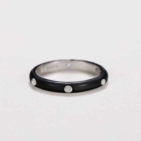Wholesale Women's Copper Enamel Geometric Light Luxury Ring
