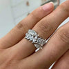 Wholesale Women's Copper Eyeshaped Zircon Ring With Geometric Design