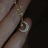 Wholesale Women's Copper Fantasy Necklace With Star Geometric Pattern And Zirconia Mixed Gemstone Setting