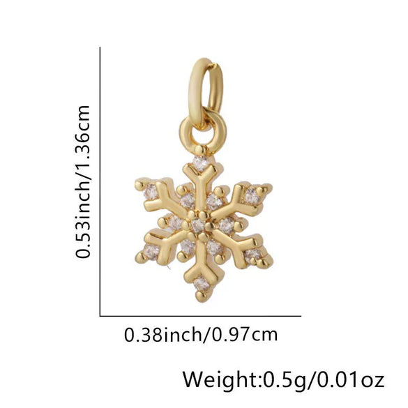 Wholesale Women's Copper Fashion Geometric Star Snowflake Pendant Necklace With Electroplating