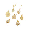 Wholesale Women's Copper Fashion Geometric Star Snowflake Pendant Necklace With Electroplating