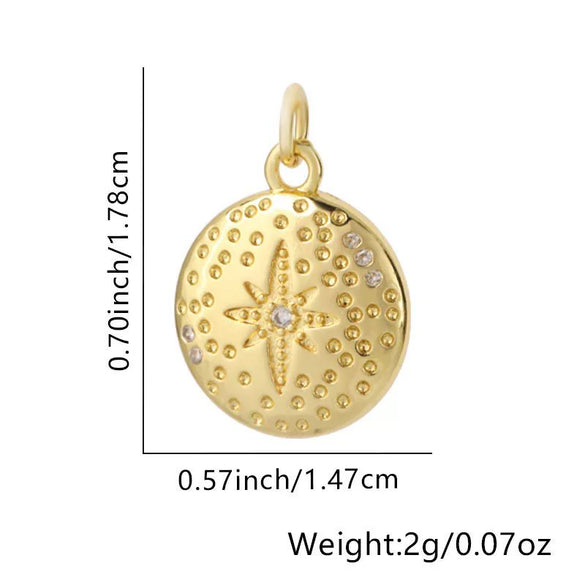 Wholesale Women's Copper Fashion Geometric Star Snowflake Pendant Necklace With Electroplating