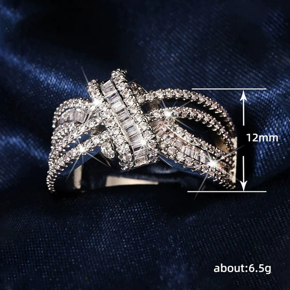 Wholesale Women's Copper Fashion Ol Bow Design Zircon Ring