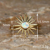 Wholesale Women's Copper Finger Ring With Sunflower And Geometric Pattern Electroplated In Business Style