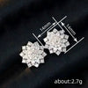Wholesale Women's Copper Flower And Snowflake Earrings Set With Zirconia