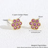 Wholesale Women's Copper Flower Animal Zodiac Electroplated Earrings